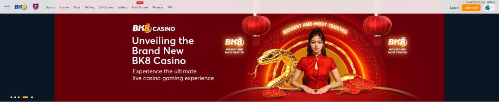 BK8 Online Casino Malaysia Front Page Promotion